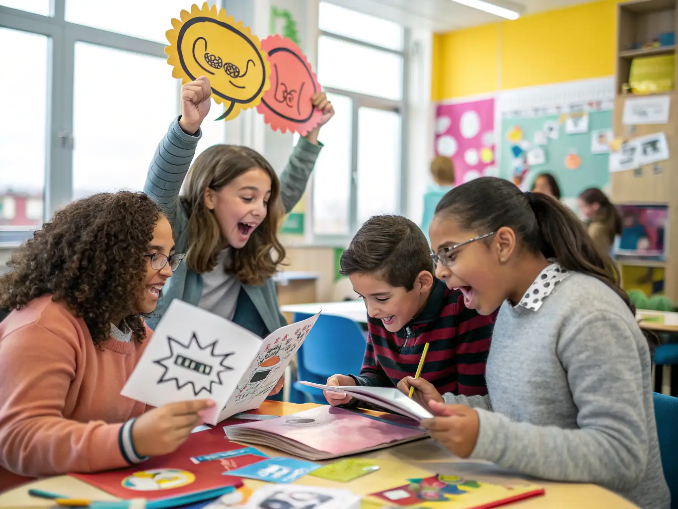 A collaborative image featuring educators and learners actively engaged in a dynamic classroom setting, highlighting the importance of human connection and personalized support in the learning process.