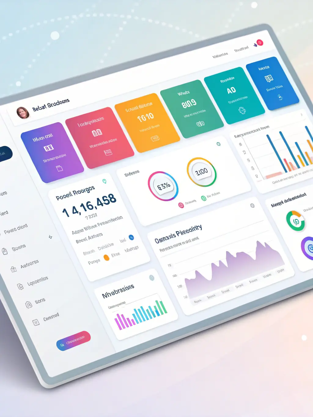 A user-friendly dashboard interface of the educational cloud platform, highlighting its intuitive design and easy navigation for all users.